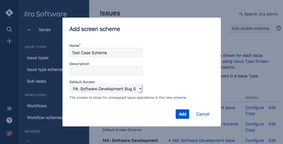 Add screen scheme jira