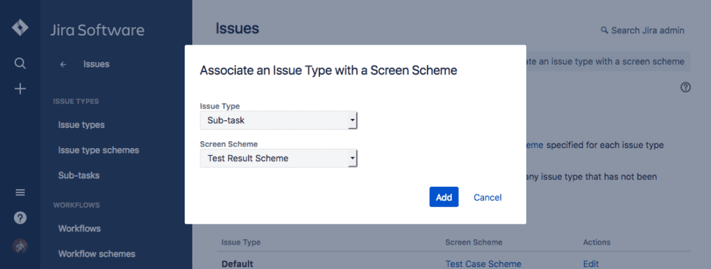 Sub task jira test case result